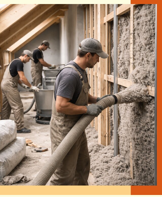 Утепление таунхауса эковатой в Горячем Ключе от 2273 руб./м² — монтаж и задувка | ТепломастерГрч