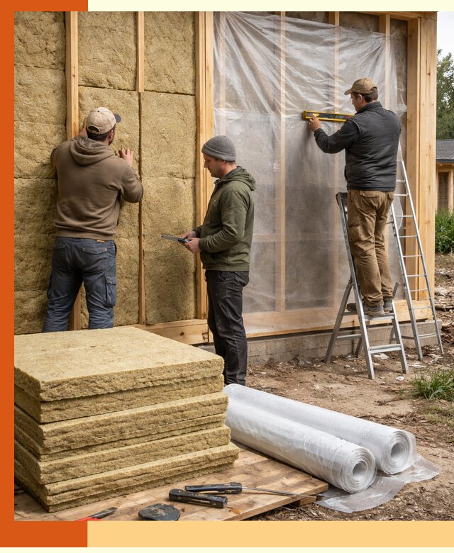 Утепление каркасного дома в Горячем Ключе под ключ с гарантией качества