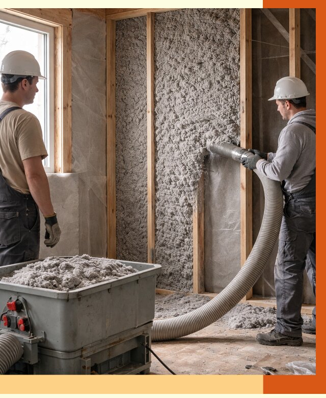 Утепление каркасного дома эковатой в Горячем Ключе от 1860 руб. | ТепломастерГрч