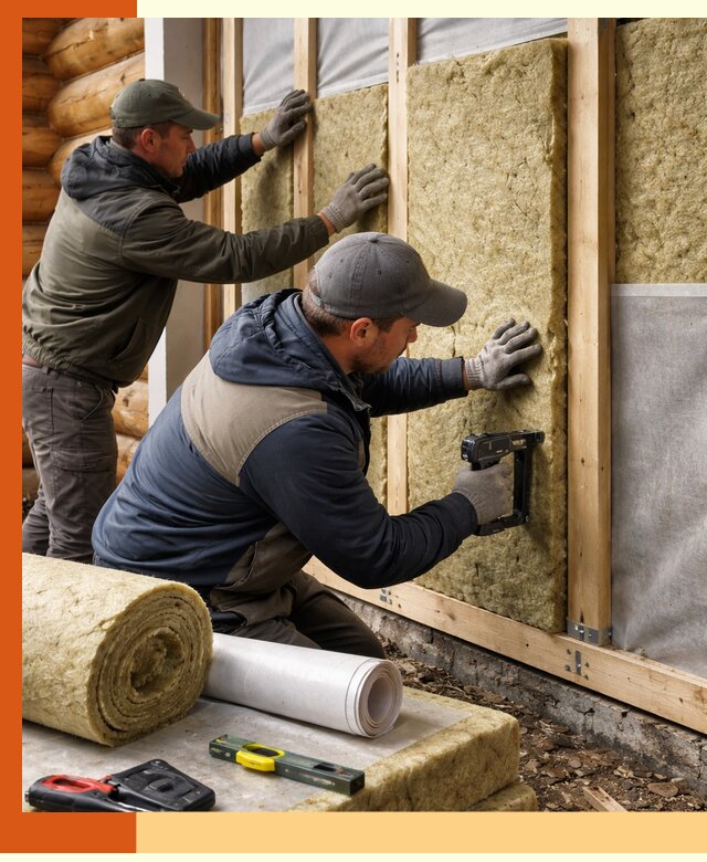 Утепление бревенчатого дома под ключ в Горячем Ключе