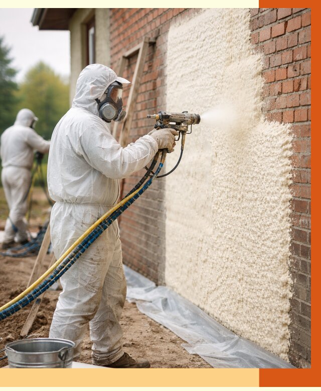 Утепление кирпичного дома ППУ в Горячем Ключе под ключ от 6716 руб. | ТепломастерГрч