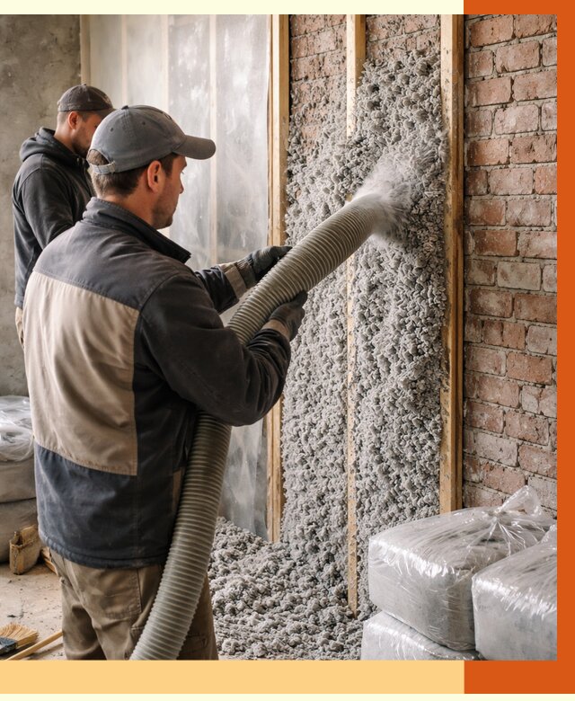 Утепление кирпичного дома эковатой в Горячем Ключе от 2428 руб./м² | ТепломастерГрч