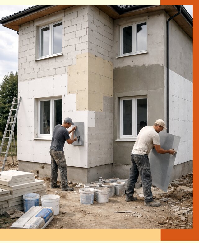 Утепление дома из газобетона в Горячем Ключе от 4340 руб./м² — заказать у ТепломастерГрч