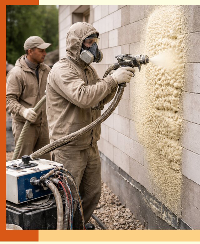 Утепление дома из газобетона ППУ в Горячем Ключе — надежная теплоизоляция