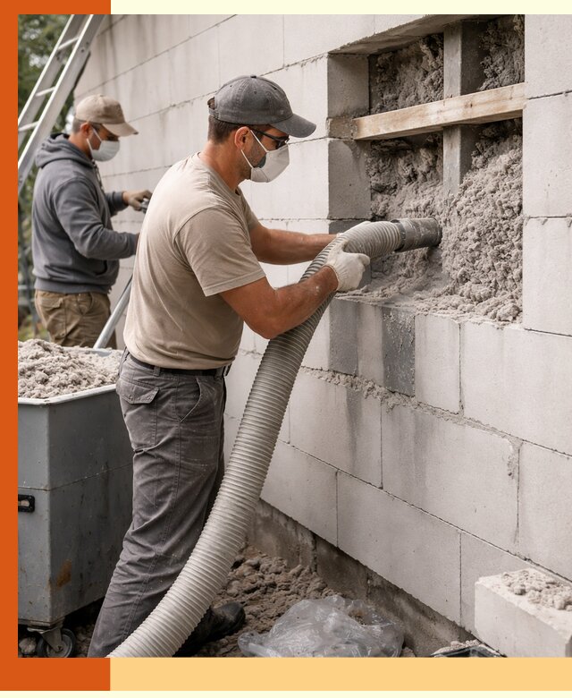 Утепление дома из газобетона эковатой в Горячем Ключе