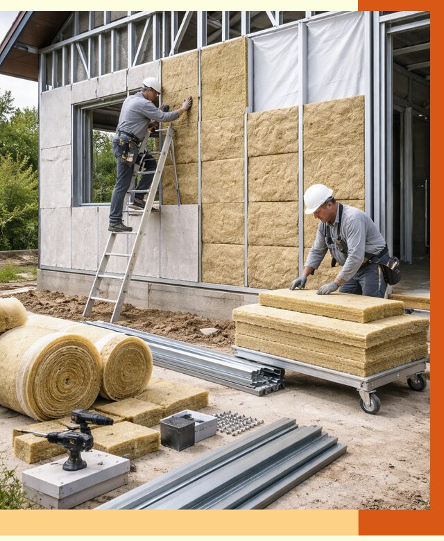 Утепление дома из ЛСТК в Горячем Ключе от 5373 руб./м² — профессионально | ТепломастерГрч