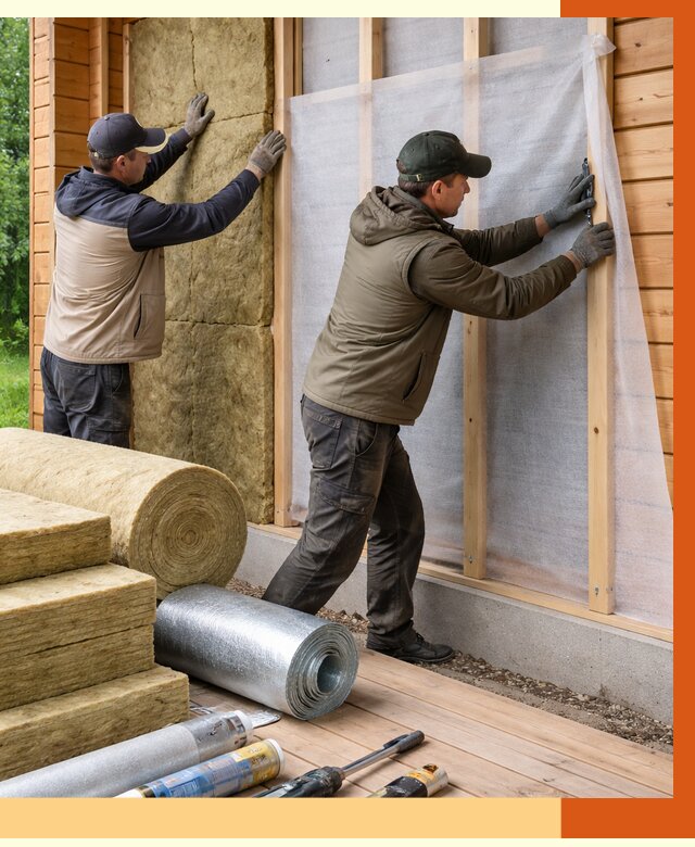 Утепление дома из двойного бруса в Горячем Ключе от 4960 руб./м² — ТепломастерГрч под ключ