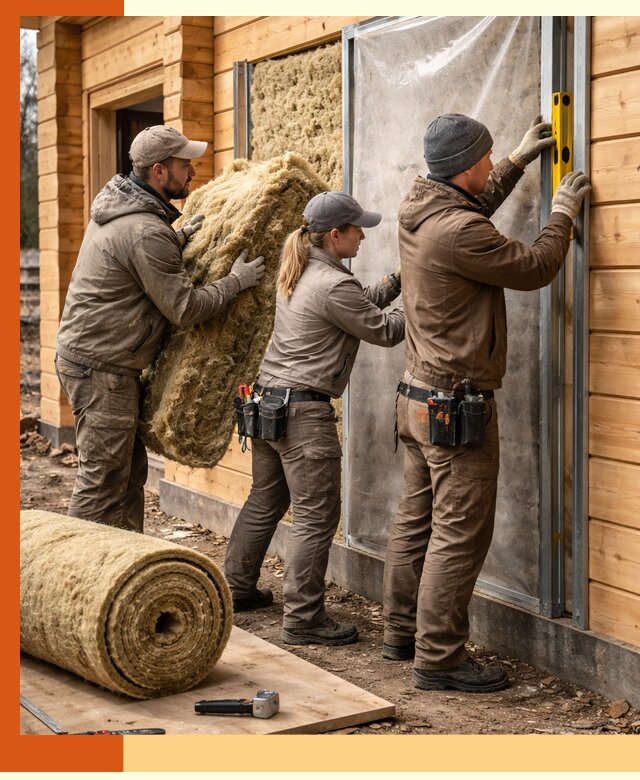 Утепление дома из двойного бруса в Горячем Ключе качественно и надёжно