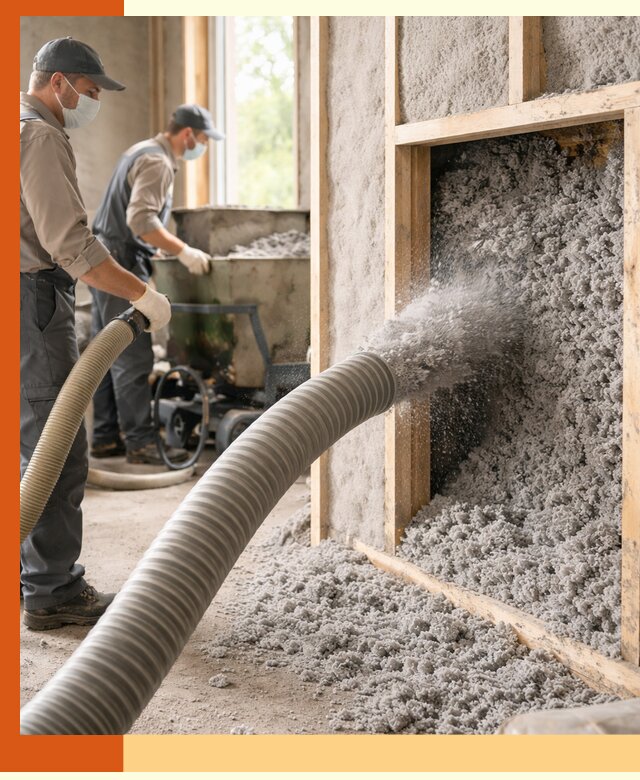 Утепление коттеджа эковатой в Горячем Ключе с гарантией качества