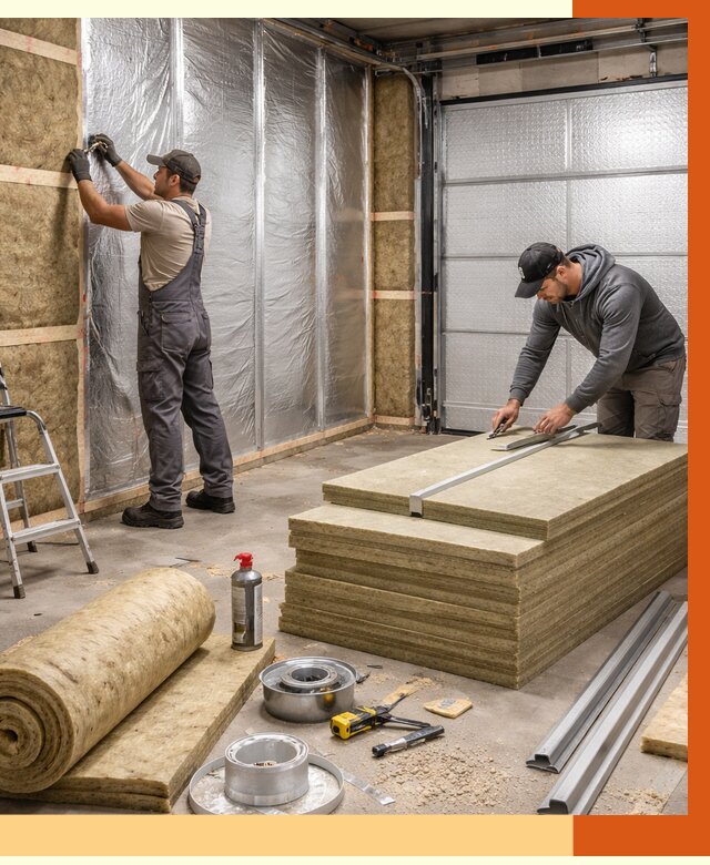 Утепление гаража в Горячем Ключе от 4650 руб/м2 — комплексное утепление ворот и стен | ТепломастерГрч