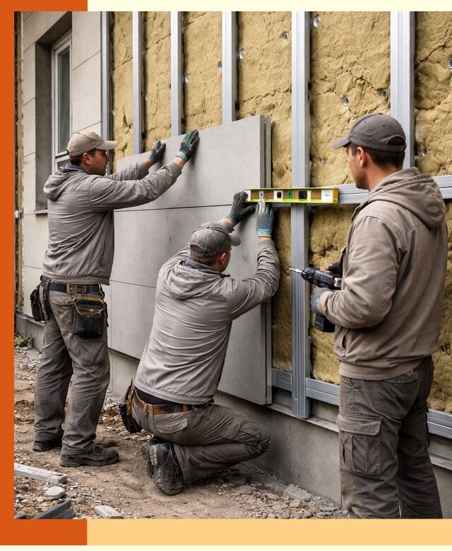 Утепление вентилируемого фасада под ключ в Горячем Ключе