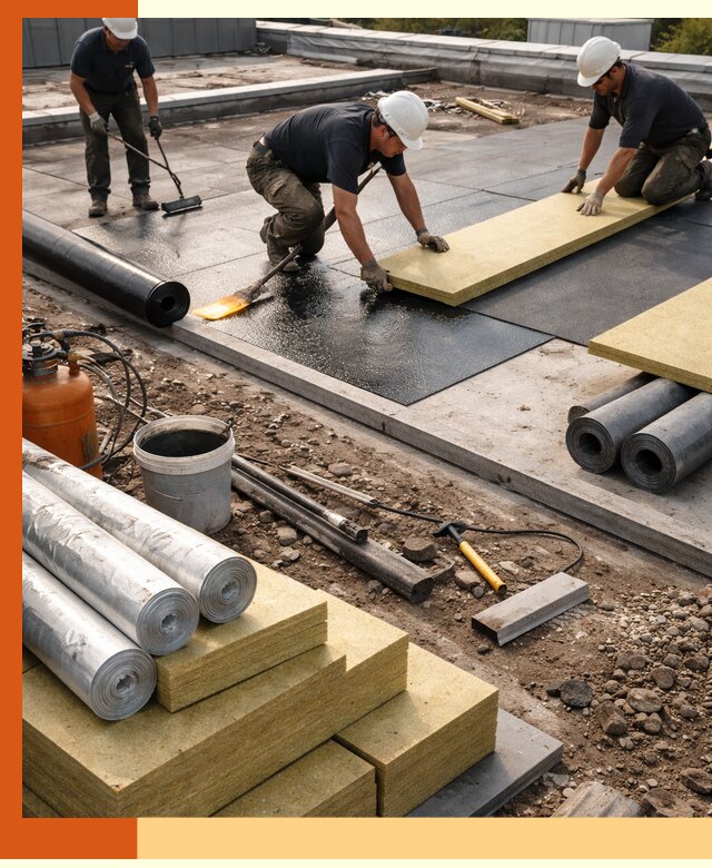 Утепление плоской крыши в Горячем Ключе — надежная теплоизоляция и герметизация