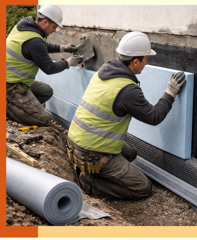 Утепление фундамента снаружи в Горячем Ключе — профессиональная теплоизоляция