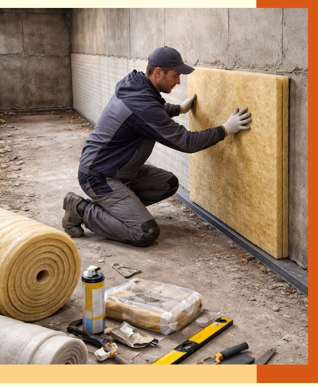 Утепление фундамента изнутри в Горячем Ключе от 4340 руб./м2 — работы под ключ | ТепломастерГрч