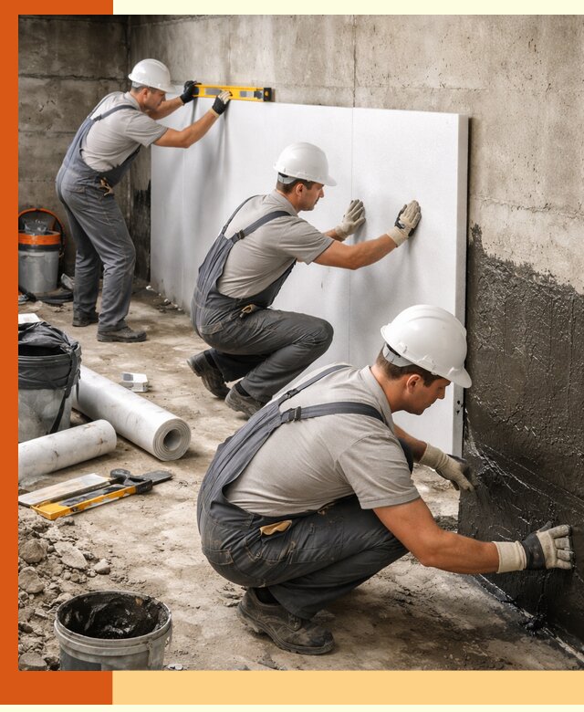 Утепление фундамента изнутри профессионально в Горячем Ключе