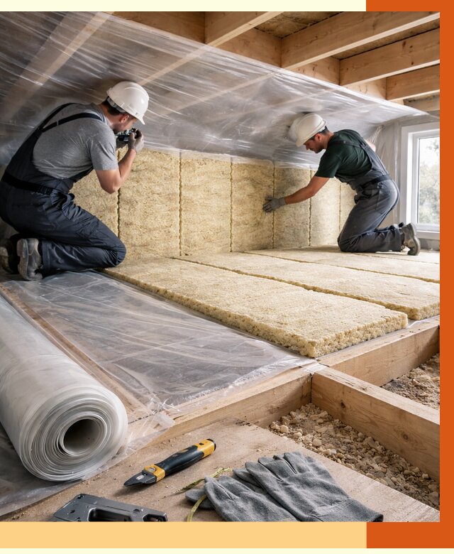 Утепление перекрытий в Горячем Ключе от 2945 руб/м2 — утепление межэтажных и чердачных | ТепломастерГрч