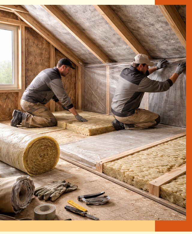 Утепление чердака в Горячем Ключе от 7750 руб/м² — теплоизоляция и комплексное утепление под ключ | ТепломастерГрч