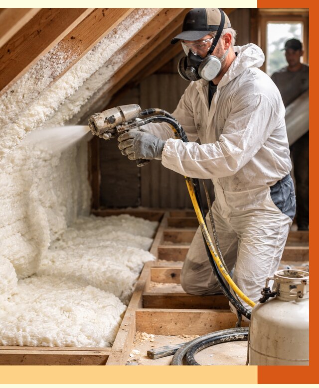 Утепление чердака ППУ в Горячем Ключе от 8907 руб./м2 — услуга под ключ | ТепломастерГрч