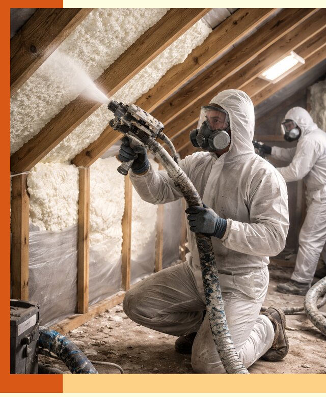 Утепление чердака пенополиуретаном (ППУ) в Горячем Ключе