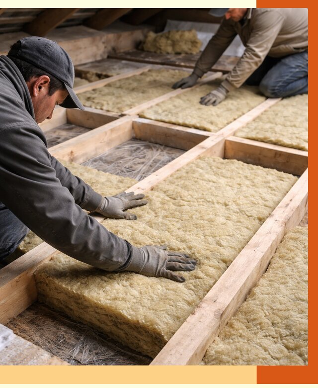 Утепление чердака минватой в Горячем Ключе от 3617 руб/м2 под ключ | ТепломастерГрч