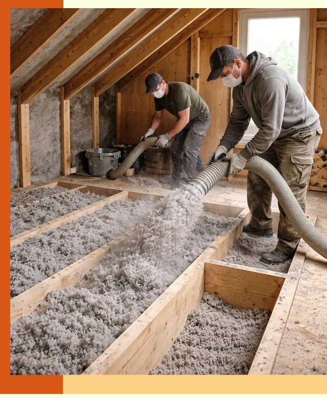 Утепление мансарды эковатой в Горячем Ключе с гарантией качества