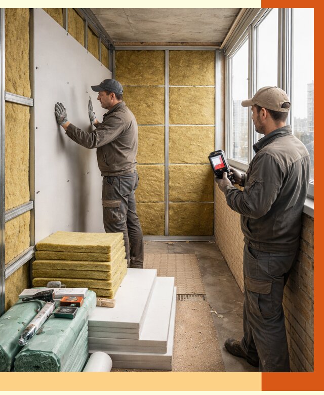 Утепление балкона в Горячем Ключе от 4650 руб. под ключ | ТепломастерГрч