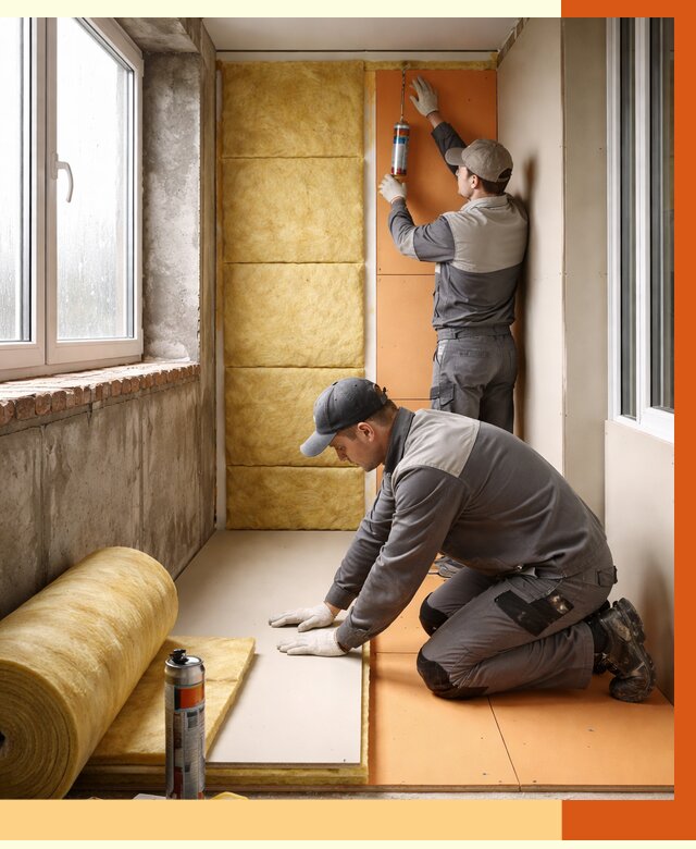 Утепление лоджии под ключ в Горячем Ключе от 6716 руб/м2 — комплексное решение | ТепломастерГрч