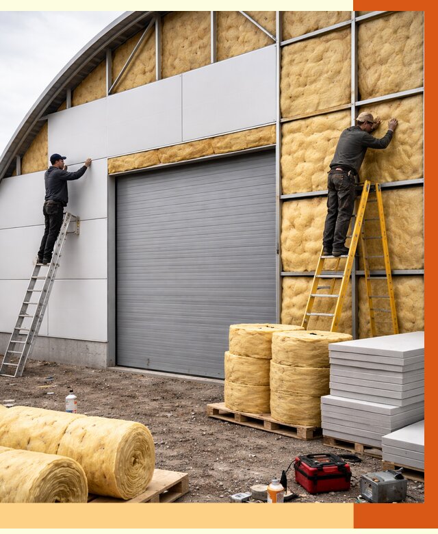 Утепление ангара пенополиуретаном в Горячем Ключе от 7440 руб./м² — комплекс от ТепломастерГрч