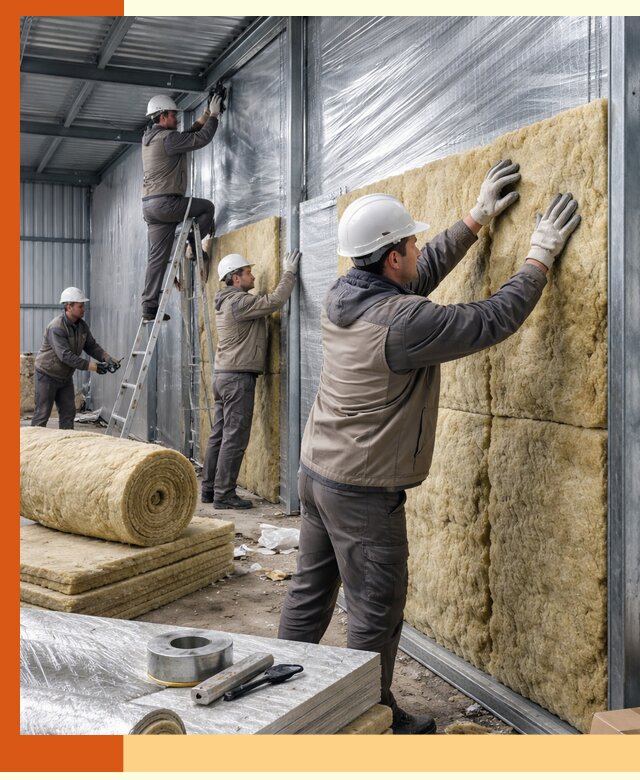 Утепление металлического склада в Горячем Ключе: теплоизоляция и герметизация