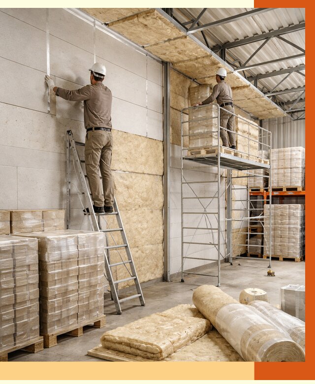 Утепление склада готовой продукции в Горячем Ключе от 2015 руб./м2 — комплексно | ТепломастерГрч