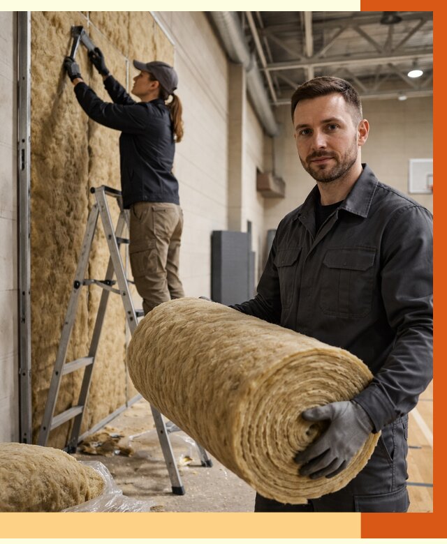 Утепление спортзала в Горячем Ключе от 7750 руб/м2 — комплексное утепление под ключ | ТепломастерГрч