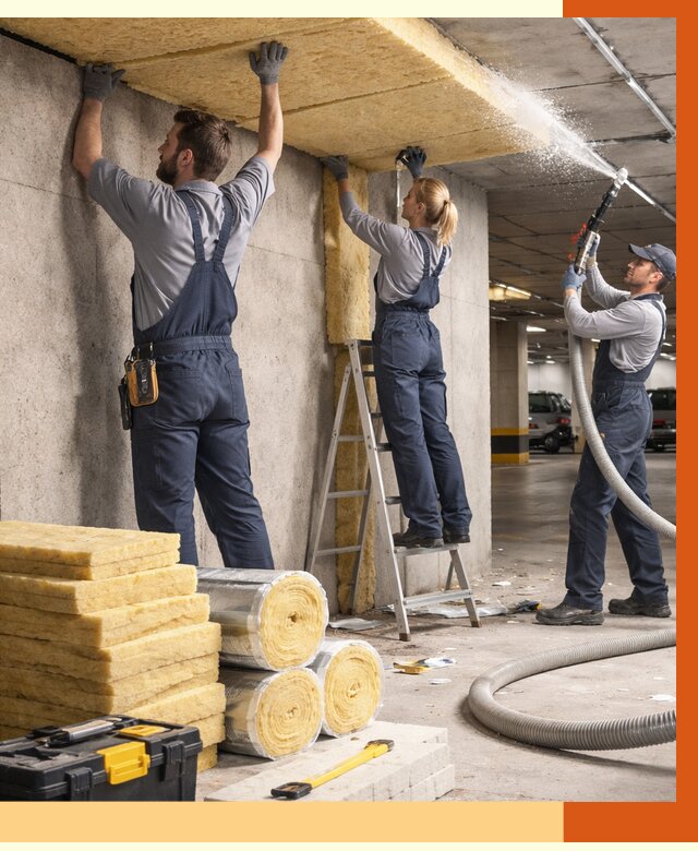 Утепление паркинга в Горячем Ключе от 7026 руб./м2 — работы под ключ | ТепломастерГрч