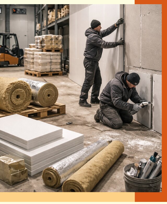 Утепление холодного склада в Горячем Ключе от 8783 руб/м2 — комплексное под ключ | ТепломастерГрч