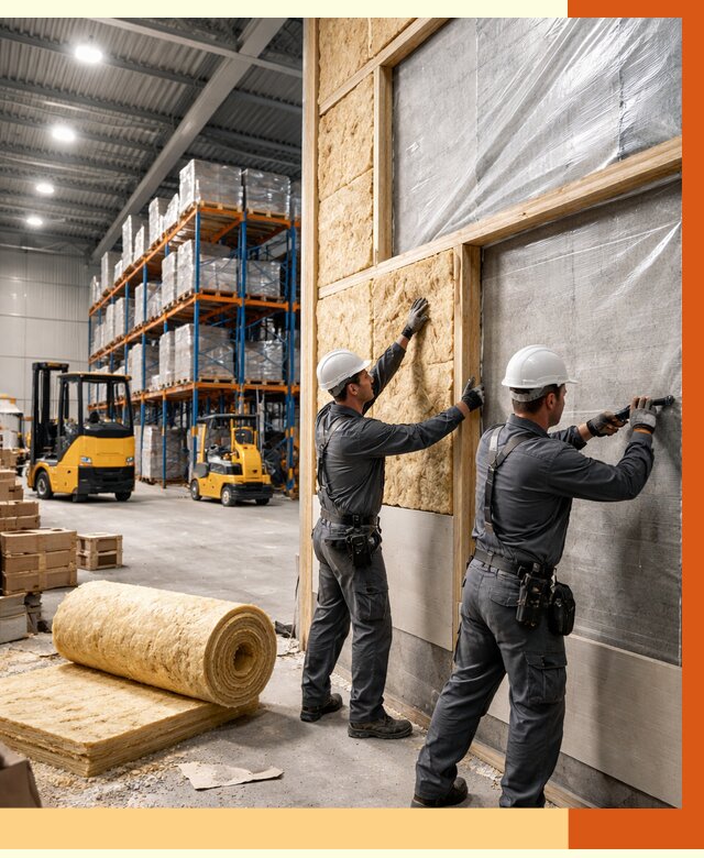 Утепление склада с техникой в Горячем Ключе от 4340 руб./м2 — комплексно под ключ | ТепломастерГрч