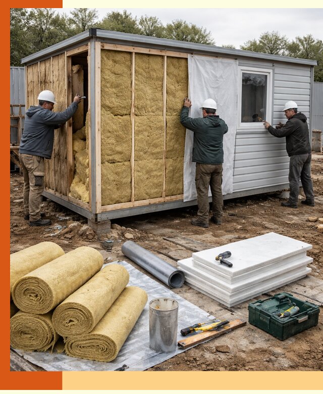 Утепление строительной бытовки под ключ в Горячем Ключе для любых условий