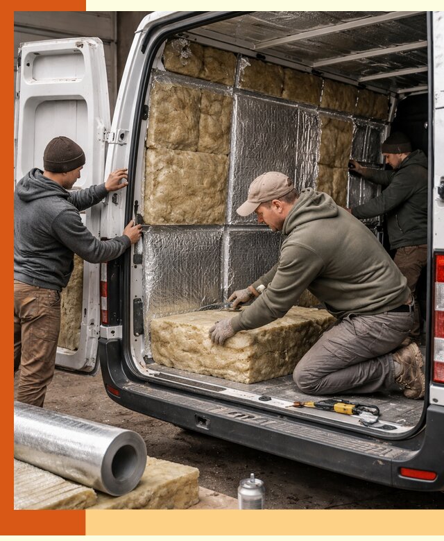 Утепление фургона в Горячем Ключе: профессиональная теплоизоляция и шумоизоляция