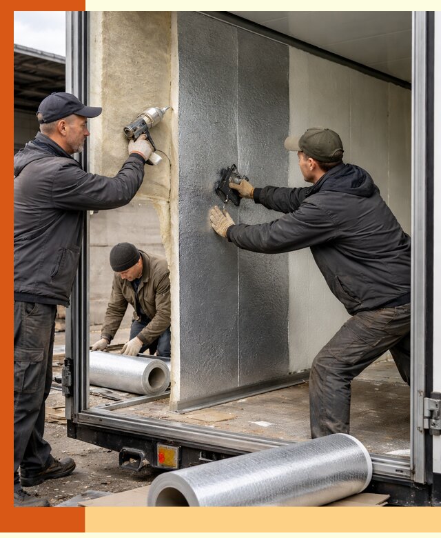 Утепление холодильного кузова в Горячем Ключе — монтаж и теплоизоляция