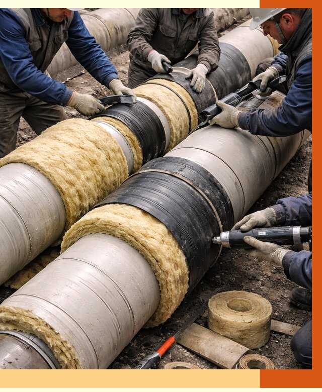 Утепление трубопровода в Горячем Ключе под ключ от 1912 руб. — надежно и выгодно | ТепломастерГрч