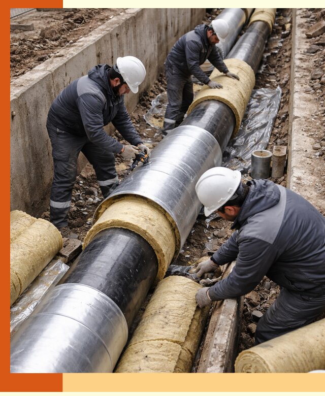 Утепление теплотрассы в Горячем Ключе: утеплительные работы и материалы