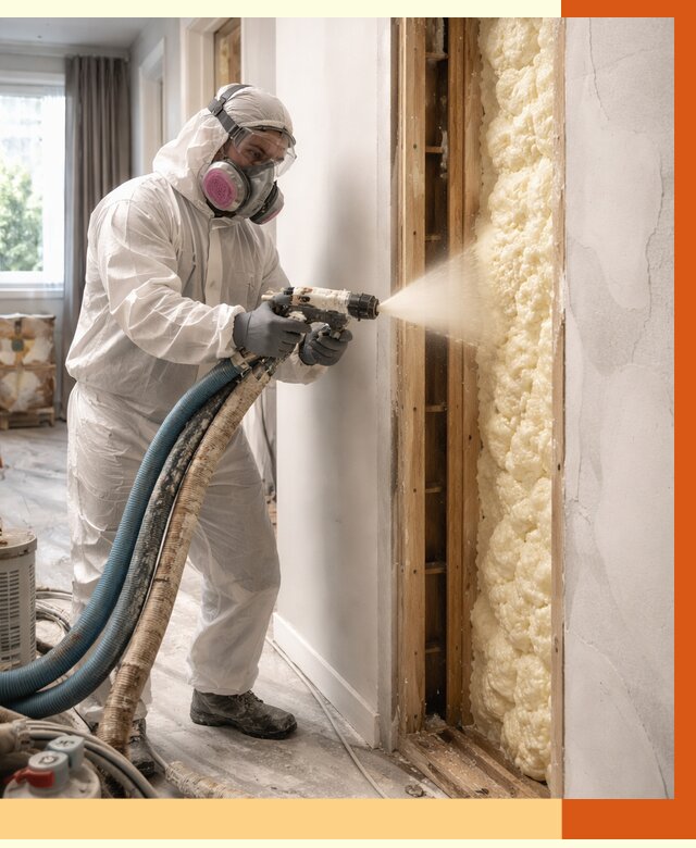 Межстеновое утепление ППУ в Горячем Ключе от 2842 руб/м2 — межстенное утепление под ключ | ТепломастерГрч