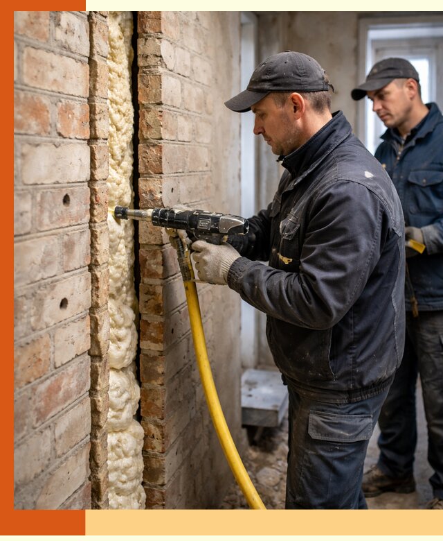 Межстеновое утепление пенополиуретаном в Горячем Ключе