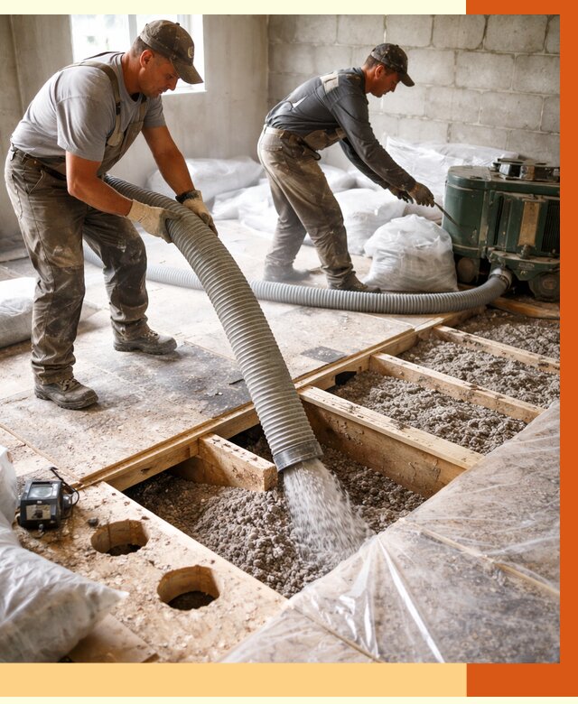 Заполнение пустот перекрытий в Горячем Ключе от 4650 руб. под ключ | ТепломастерГрч