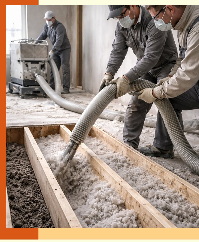 Заполнение полостей межэтажного перекрытия в Горячем Ключе эффективно и герметично