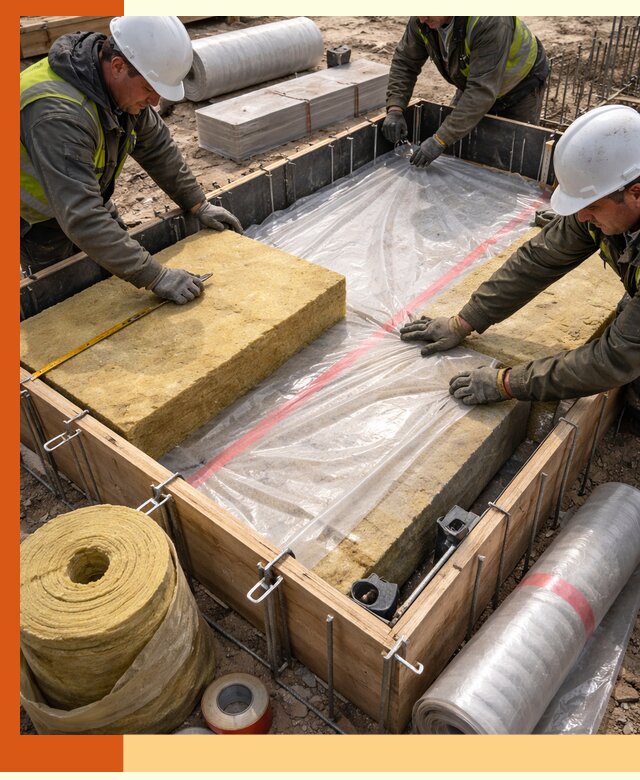 Теплоизоляция опалубки для строительства в Горячем Ключе