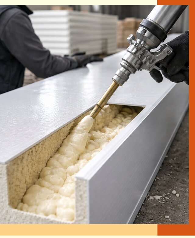 Заполнение пустот холодильных панелей в Горячем Ключе от 7750 руб. | ТепломастерГрч