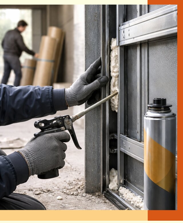 Заполнение пустот ворот в Горячем Ключе от 4650 руб. — заливка ППУ, утепление под ключ | ТепломастерГрч