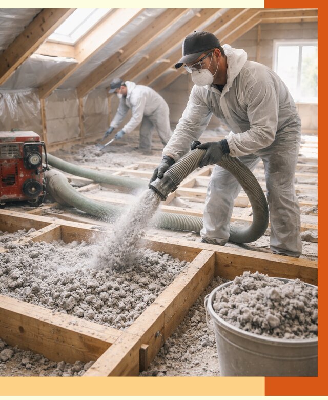 Утепление эковатой в Горячем Ключе от 3048 руб./м2 — монтаж и задувка | ТепломастерГрч