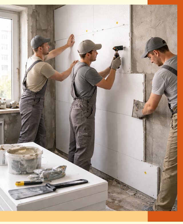 Утепление пенопластом домов и стен в Горячем Ключе от 1912 руб. — ТепломастерГрч