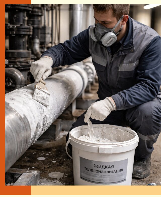Утепление оборудования жидкой теплоизоляцией в Горячем Ключе