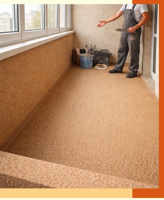 Утепление балкона жидкой пробкой в Горячем Ключе от 3772 руб/м² под ключ | ТепломастерГрч